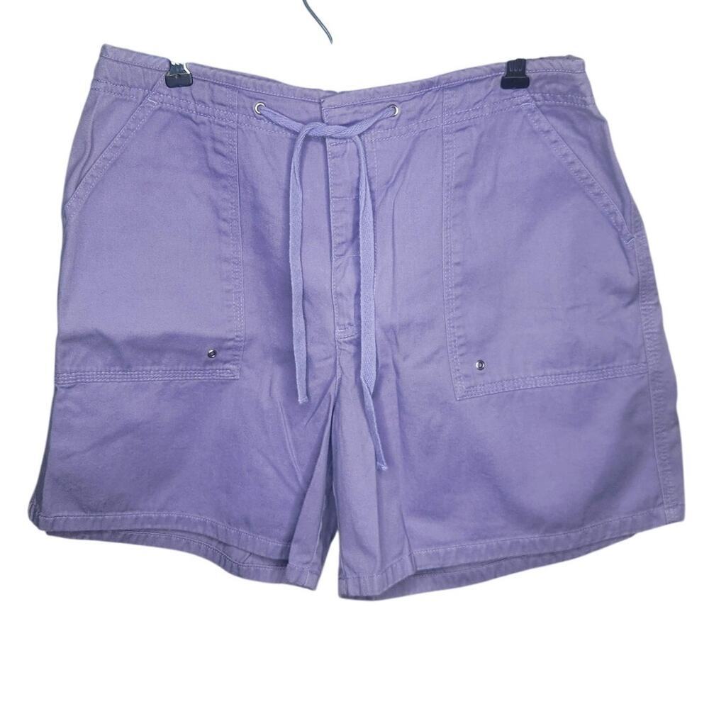 Gloria Vanderbilt Purple 100% Cotton Shorts Summer Spring Coastal 12